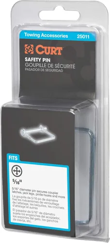 Vista 5 de CURT 25011 Pasador de acoplador de remolque, 5/16 pulgadas de diámetro x 3 pulgadas de largo