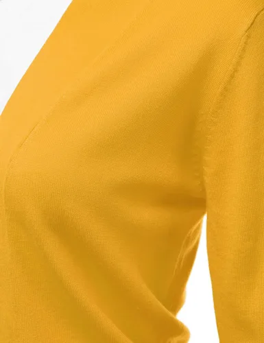 Vista 4 de JJ Perfection - Cárdigan de manga 34 para mujer, básico, con frente abierto