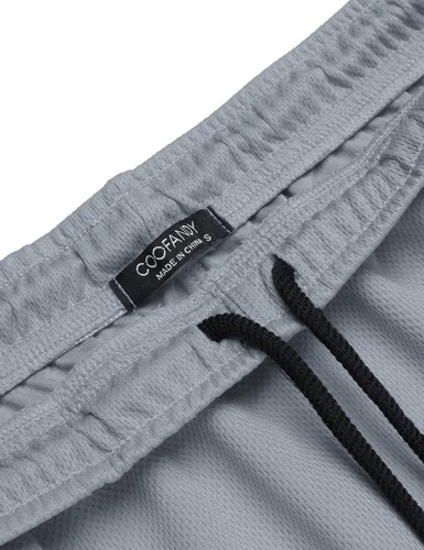 Vista 8 de COOFANDY Paquete de 3 pantalones cortos de entrenamiento para hombre, pantalones cortos deportivos de malla, ligeros, para culturismo, con bolsillos