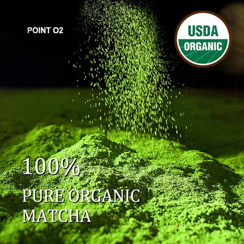 Vista 3 de Polvo de té verde matcha orgánico de una sola cuenta, polvo de matcha ceremonial orgánico en un solo paquete – bolsas individuales de matcha (15)