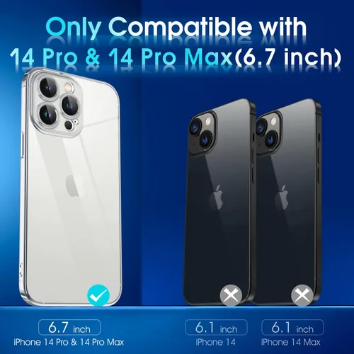 Vista 878 de Supdeal Funda cristalina transparente para iPhone 11, [No se amarillea] [Protección de la cámara] [Probado contra caídas de grado militar] Funda