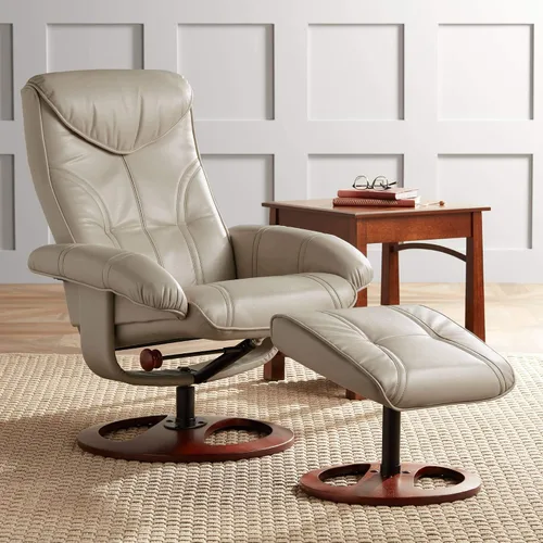 Vista 12 de BenchMaster Newport reclinable giratorio y otomano inclinado negro