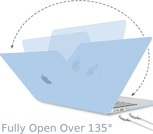 Vista 5 de B BELK Funda compatible con MacBook Air de 13 pulgadas modelo A1466 A1369 versión 2010-2017, carcasa rígida de plástico mate para laptop + cubierta
