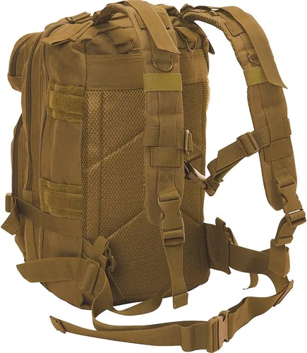 Vista 2 de Coyote Brown MOLLE Mochila de transporte militar mediana con parche Army Universe, Marrón, Militar