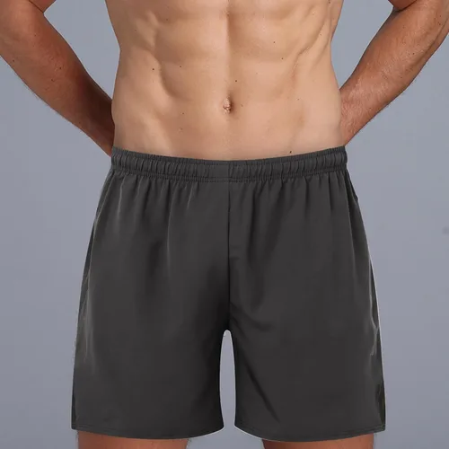 Vista 4 de Pantalones cortos deportivos sin bolsillos para hombre, pantalones cortos deportivos transpirables de verano para usar al aire libre, casual, malla