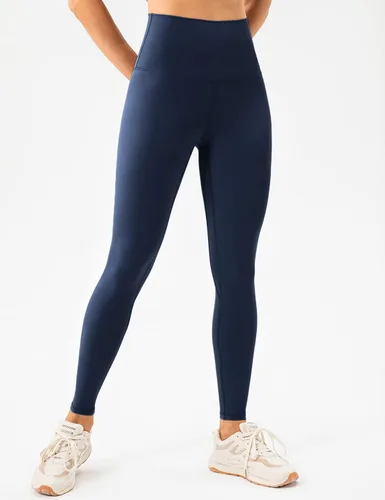 Vista 4 de Lavento Leggings de yoga con sensación desnuda para mujer, longitud 78, pantalones de yoga de cintura súper alta, mallas de entrenamiento