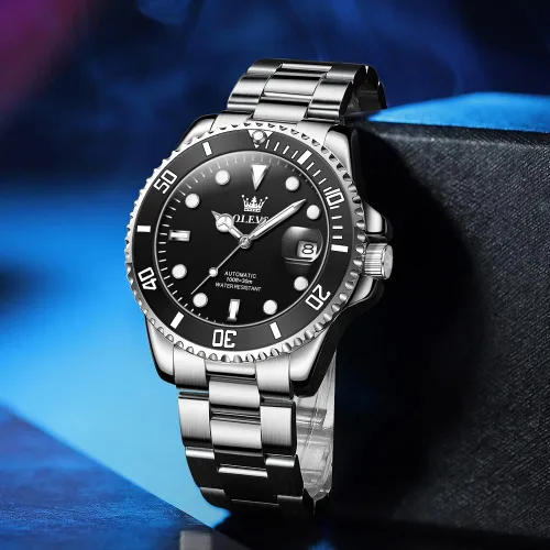 Vista 9 de OLEVS Watch for Men Waterproof Automatic Mechanical Stringing Hollow Out Men's Watches