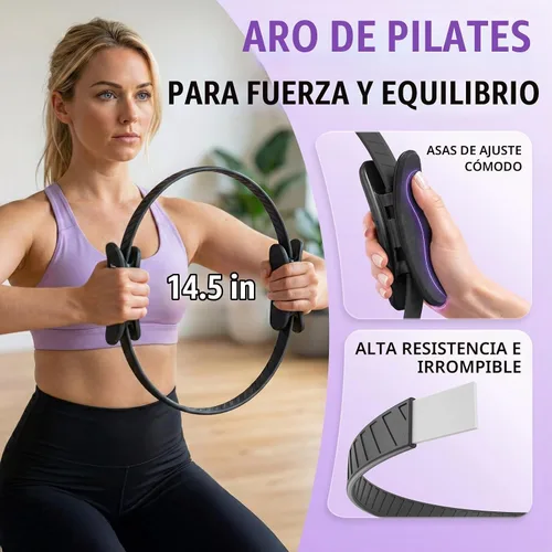 Vista 3 de JKSHMYT Pilates Kit, Pilates Ring and Equipment for Home Workouts Set