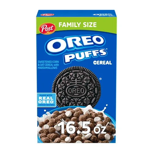 Vista 14 de Post Oreo - Taza de cereales Puff de chocolate, taza de 1 oz (paquete de 12) Taza de cereales individual, desayuno sobre la marcha