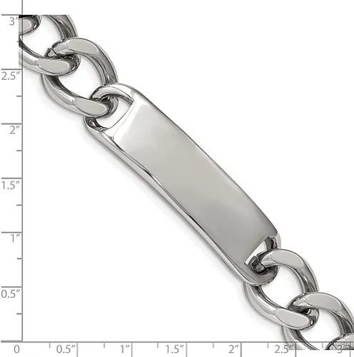 Vista 5 de ICE CARATS Stainless Steel Curb Link 8.75 Inch Id Bracelet Fashion Jewelry for Women Gifts for Her