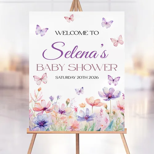 Vista 11 de Letrero de bienvenida personalizado de ciervo dorado para baby shower, decoración temática de bosque, decoración de fiesta de bebé, letrero