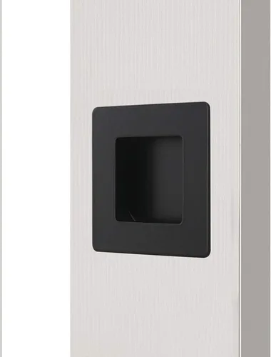 Vista 5 de Homdiy MC009-70BK - Tirador de puerta corredera negro para armario, armario, puerta de bolsillo, tirador de dedo empotrado - MC009-70BK - 1 paquete