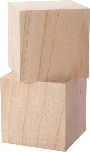 Vista 9 de Cubos de madera para manualidades de 1/2 pulgada, 200 bloques pequeños de madera en blanco para manualidades, baby shower, cuadrados lisos sin