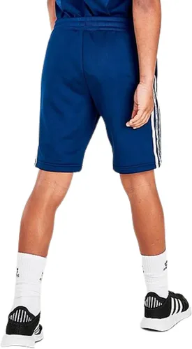 Vista 5 de adidas Originals Pantalones cortos deportivos de 3 rayas con micro cinta para niños (L, azul marino universitarioblanco), Azul marinoBlanco-azul