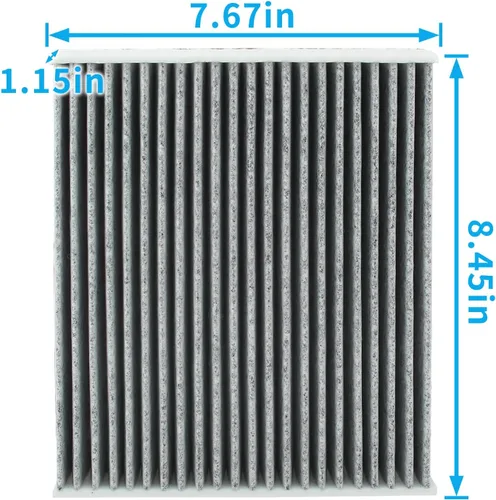 Vista 2 de Filtro de aire de cabina con carbón activado, paquete de 2 reemplazos CF12157 87139-0E040 compatible con Lexus ES250 ES300h ES350 NX250 NX350H
