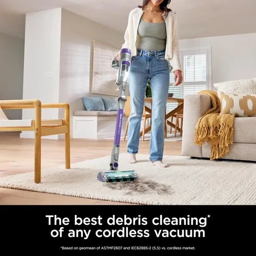 Vista 2 de Shark PowerDetect - Aspiradora inalámbrica de mano, potente succión, filtración HEPA, autonomía de 70 minutos, para alfombras y suelos duros