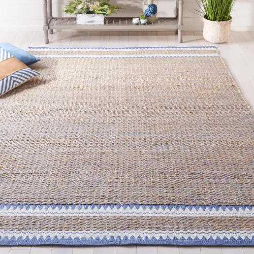Vista 11 de SAFAVIEH Colección de fibra natural - Alfombra decorativa de 2 x 3 pies, color natural y negro, hecha a mano de yute rústico costero, ideal