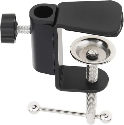 Vista 4 de RTNLIT Abrazadera universal de montaje de mesa en forma de C para micrófono, brazo de tijera, soporte de brazo de tijera con tornillo