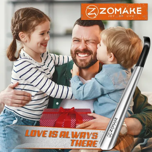 Vista 7 de ZOMAKE Calzador de Mango Largo para Personas Mayores Hombres Mujeres, Calzador Largo de Metal para Botas, Ayudador Cuchara de Zapatos de Acero