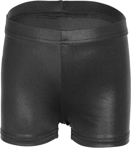 Vista 2 de iLover Pantalones cortos de gimnasia atlética para niñas de color sólido