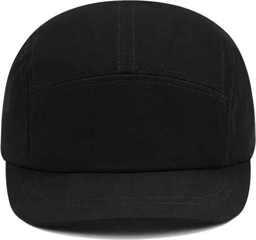 Vista 2 de CLAPE Gorra de béisbol de ala corta con 5 paneles, sin estructurar, de perfil bajo, para papá, gorra de algodón, unisex