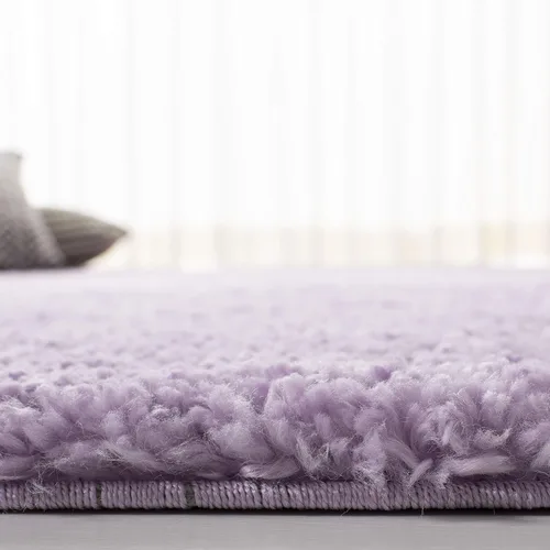 Vista 6 de SAFAVIEH Colección August Shag - Alfombra de área de 6 x 9 pies, color lila, diseño sólido, no desprende pelusa y de fácil cuidado, grosor de 1.2