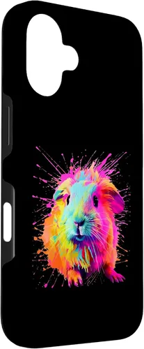 Vista 3 de Splash Paint Guinea Pig Furry Potato Lovers Case for iPhone 16