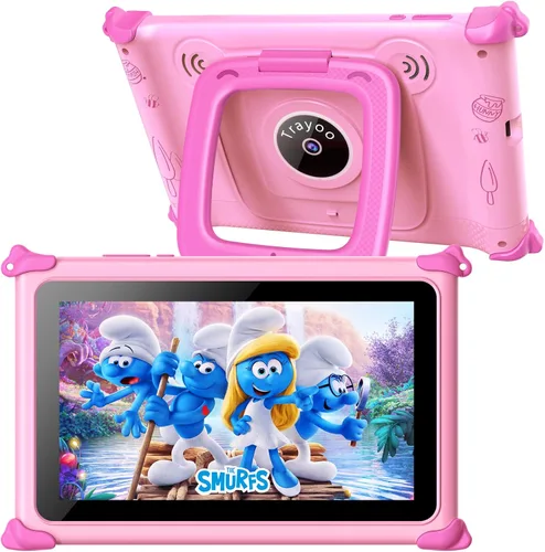 Vista 9 de Trayoo Kids Tablet, 7IN Toddler Tablet for Kids with 32GB ROM, Shockproof Case, Education Apps Pre-Installed, Parental Control, WiFi, Netflix Azul