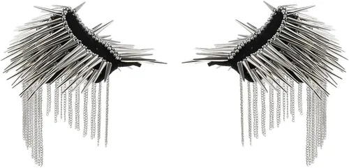 Vista 4 de predolo Punk Goth Rivet Stud Epaulet - Tabla de hombro color plateado