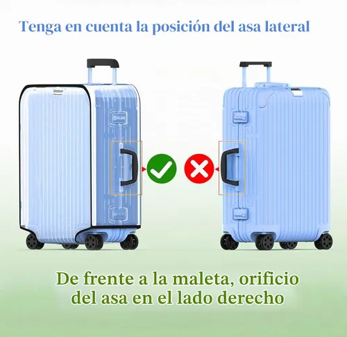 Vista 5 de Fundas de equipaje Protector de maleta transparente completo, Negro