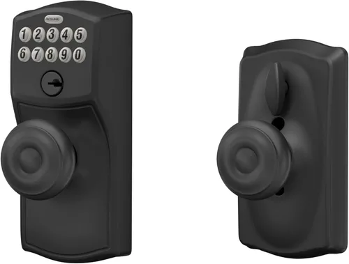 Vista 8 de Schlage Cerradura electrónica del teclado, manija de palanca, borde Negro mate