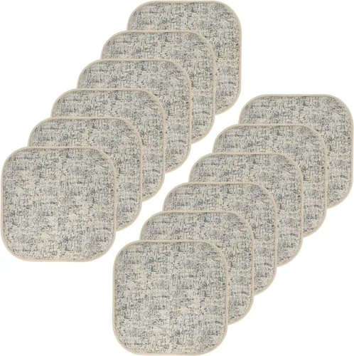 Vista 110 de Sweet Home Collection Cojines de espuma viscoelástica para silla, antideslizantes, diseño de panal de abeja, 16 x 16 pulgadas, paquete de 2