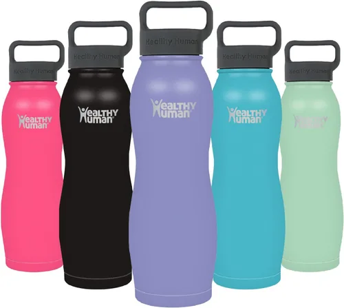 Vista 10 de Healthy Human Botella de Agua de Acero Inoxidable Termo de Agua con Doble Pared y Aislamiento al Vacío para Adultos Botellas de Viaje Ecológicas