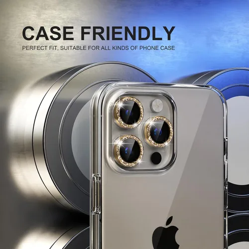 Vista 444 de Choiche Compatible para iPhone 16 Pro/iPhone 16 Pro Max Protector de Lente de Cámara, Vidrio Templado 9H Protector de Pantalla de Cubierta de Cámara