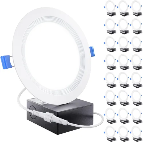 Vista 7 de Sunco - Paquete de 24 luces LED empotrables de 4 pulgadas, luces empotrables sin lata, borde deflector, 850 LM, 10 W, luz diurna de 5000 K