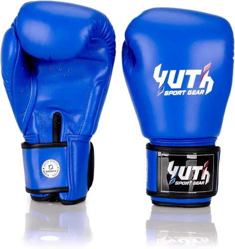 Vista 7 de Guantes de Muay Thai Guantes de boxeo tailandés de boxeo profesional Guantes de boxeo tailandés ligeros absorbentes de golpes MMA Kickboxing