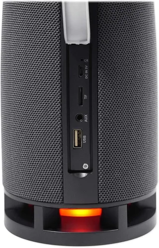 Vista 8 de Rockville RockShip - Altavoz Bluetooth portátil de 50 W, luces LED, radio FM, USB/AUX/SD, IPX4 resistente al agua, batería de 3600 mAh, para fiestas