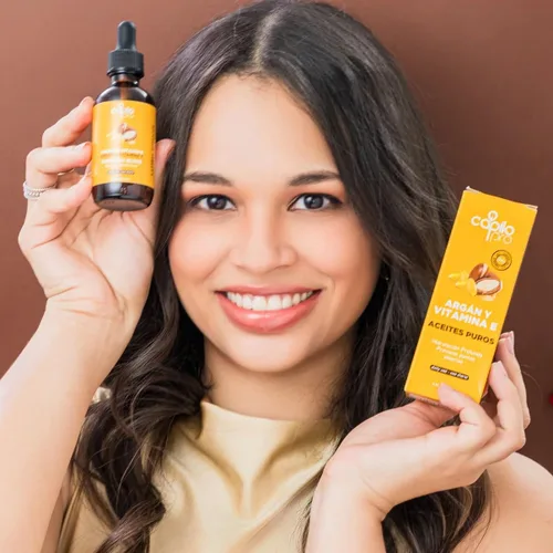 Vista 4 de Capilo Aceite Pro de Argán y Vitamina E - Hidratación profunda y Reparación del Cabello - 2 oz