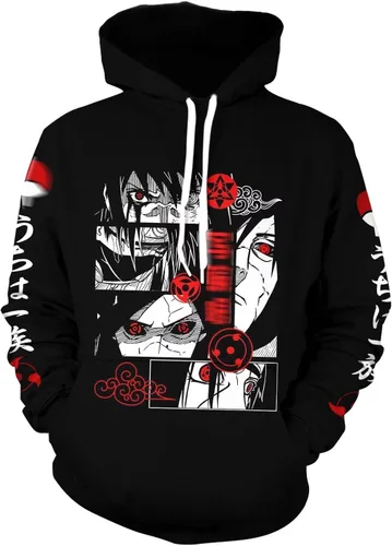 Vista 2 de NATJUN Sudadera con capucha de anime japonés aldult Cómodas sudaderas impermeables de moda de dibujos animados sudaderas casuales