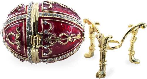 Vista 6 de BestPysanky 1895 Rosebud Royal Imperial Huevo de Pascua con reloj sorpresa