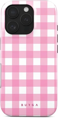 Vista 43 de BURGA - Funda p/teléfono compatible con iPhone 13 Pro, carcasa rígida híbrida de 2 capas + Funda protectora de silicona, almendras latte a lunares
