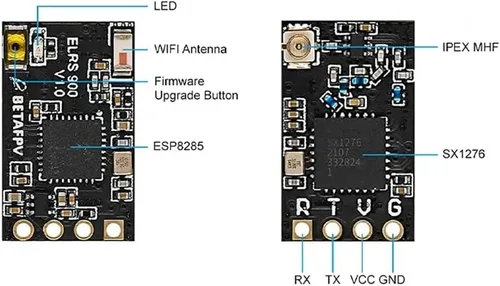 Vista 7 de SPARKHOBBY BETA FPV ExpressLRS ELRS Nano 2.4GH z 915MHz Receptor IPEX Interfaz para Control Remoto FPV Drones Partes (Nano RX 2.4G 1PC)