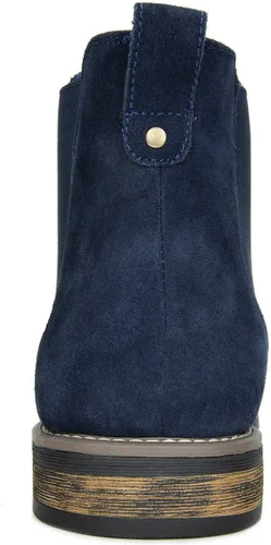 Vista 5 de Bruno Marc - Botines tipo Chelsea de gamuza y piel para hombre