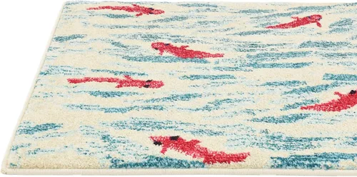 Vista 8 de Alfombra moderna Positano de estilo costero de Loom, Polipropileno, Beige
