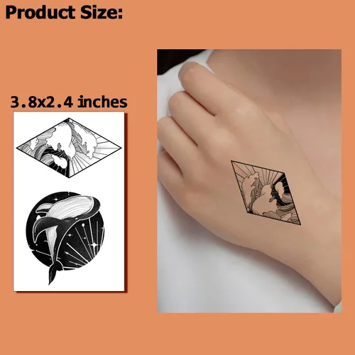Vista 4 de Cerlaza Tatuajes temporales para hombres y mujeres, 30 hojas de tatuajes falsos de mano pequeña para arte corporal de adultos, calcomanías