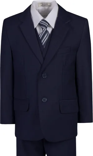 Vista 5 de Traje clásico de 6 piezas para niños con corbata para el cuello para tamaños estándar y Husky