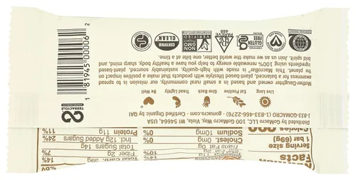 Vista 2 de GoMacro, Barra de placer de proteínas, chispas de chocolate con mantequilla de maní, 2.4 onzas