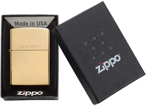 Vista 6 de Zippo HP Brass con grabado de latón macizo, 254