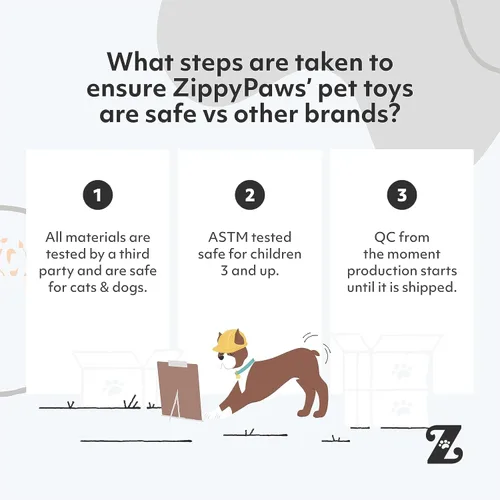 Vista 7 de ZippyPaws juguete de peluche para perro Burrow Squeaky Hide and Seek