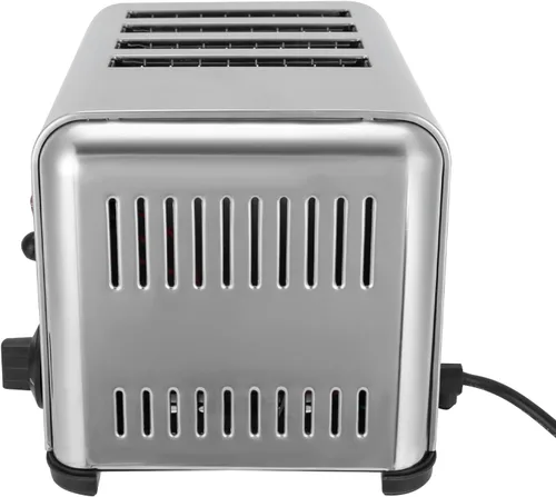 Vista 7 de Máquina de hornear pan desplegable de 4 rebanadas, tostadora de pan comercial de 110 V 1650 W con función de temporizador, máquina tostadora